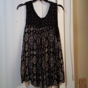 Rewind black Paisley print tank top